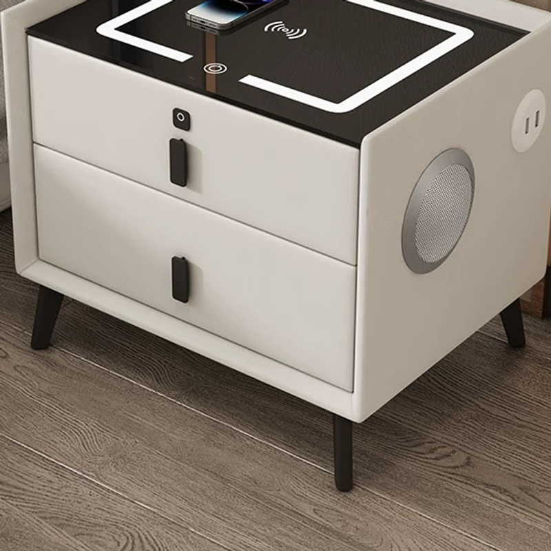 C12 smart bedside table two-drawer cabinet, legs and side speaker construction, original product detail