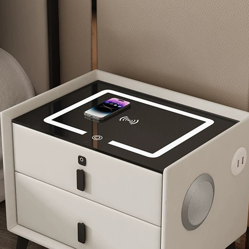 C12 smart bedside table illuminated wireless charging top and controls, original product detail