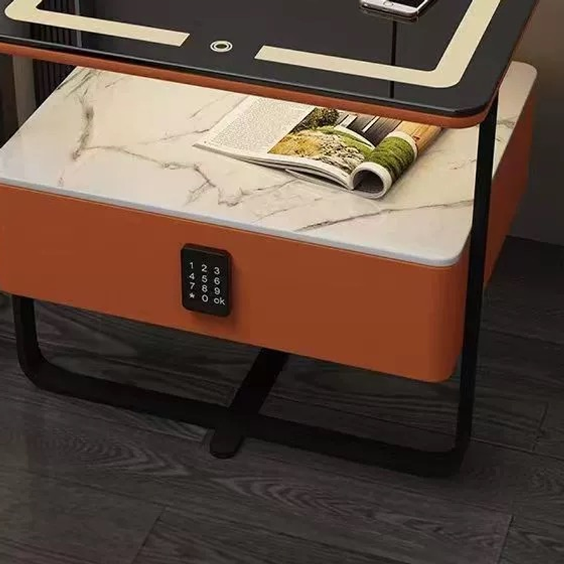 C19 smart bedside table lower storage cabinet, lock keypad and metal base, original product detail