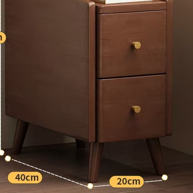 C22 wood bedside table drawer, leg construction and dimension reference, original product detail