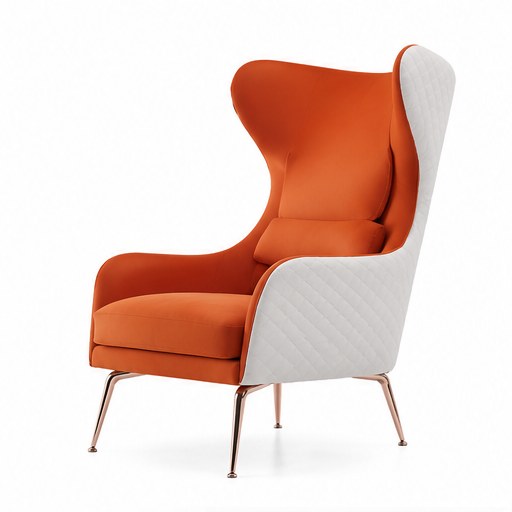 2031 Upholstered Lounge Chair - front three-quarter product view