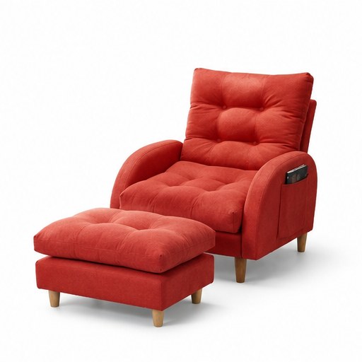 2033 Upholstered Lounge Chair - front three-quarter product view