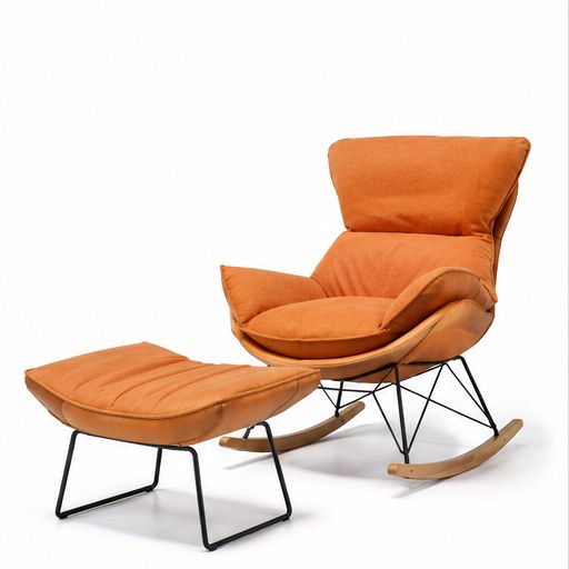 2039 Upholstered Rocking Lounge Chair - front three-quarter product view