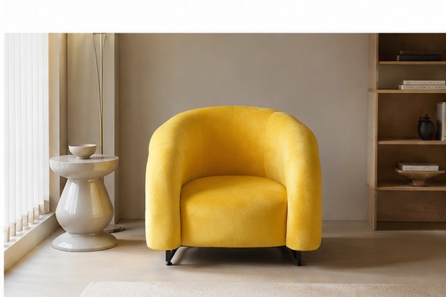 2107 Crab Upholstered Lounge Chair - interior setting