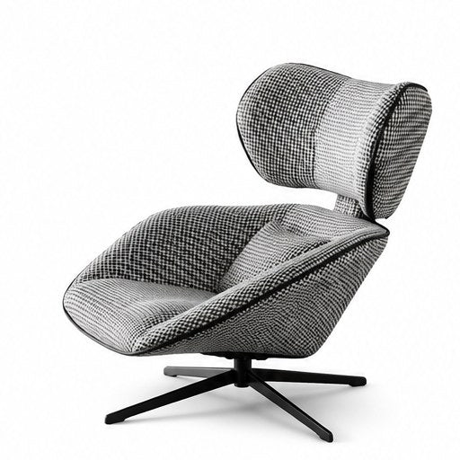 2121 Upholstered Swivel Lounge Chair - front three-quarter product view
