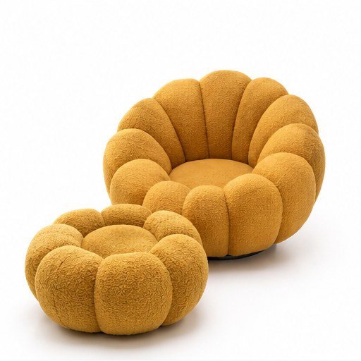 2123 Pumpkin Lounge Chair - front three-quarter product view