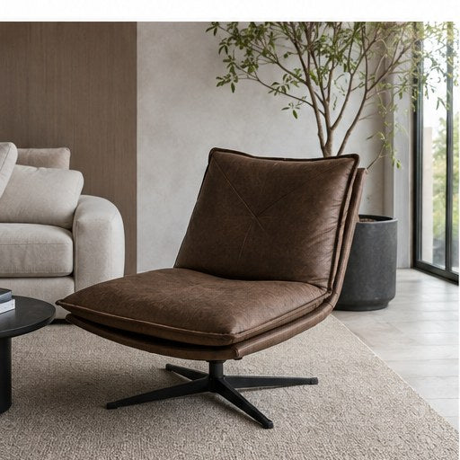 2139 Upholstered Swivel Lounge Chair in a realistic lifestyle setting