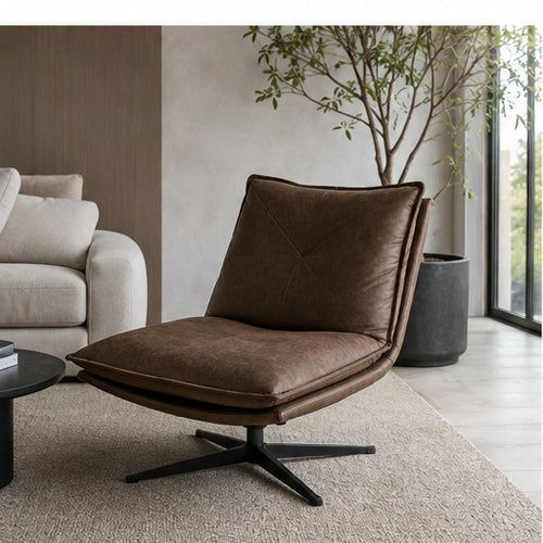 2139 Upholstered Swivel Lounge Chair in a realistic lifestyle setting