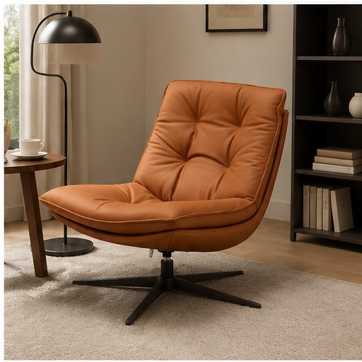 2139-A Upholstered Swivel Lounge Chair - interior setting