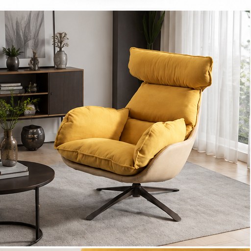 2142 Upholstered Swivel Lounge Chair in a realistic lifestyle setting