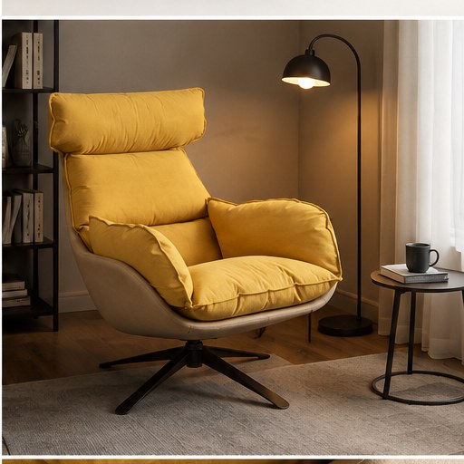 2142 Upholstered Swivel Lounge Chair - interior setting