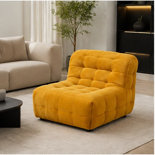 2146 Corduroy Foam Lounge Chair in a realistic lifestyle setting
