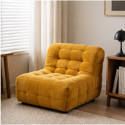 2146 Corduroy Foam Lounge Chair - interior setting