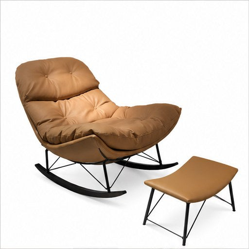 808 Upholstered Rocking Lounge Chair - front three-quarter product view