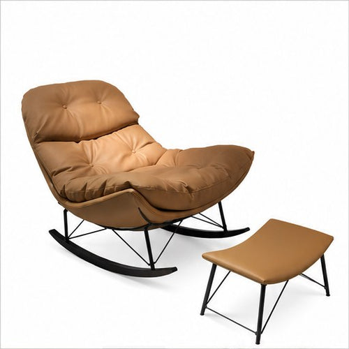 808 Upholstered Rocking Lounge Chair - front three-quarter product view