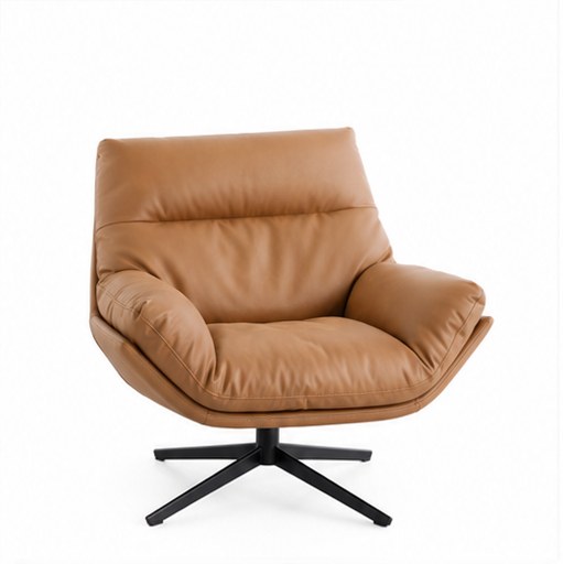 901 Upholstered Swivel Lounge Chair - front three-quarter product view