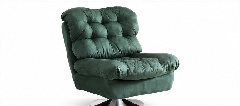 9016 Upholstered Swivel Lounge Chair - front three-quarter product view
