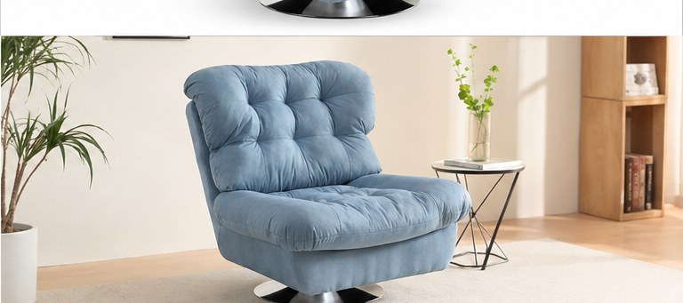 9016 Upholstered Swivel Lounge Chair in a realistic lifestyle setting