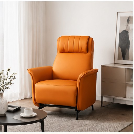 A008 Upholstered Lounge Chair in a realistic lifestyle setting