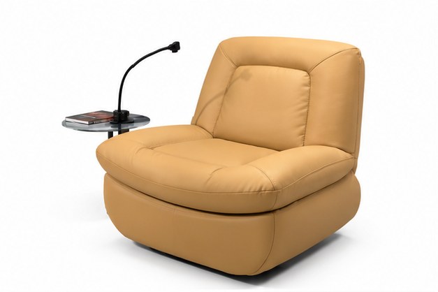 A013 Upholstered Recliner Chair - front three-quarter product view