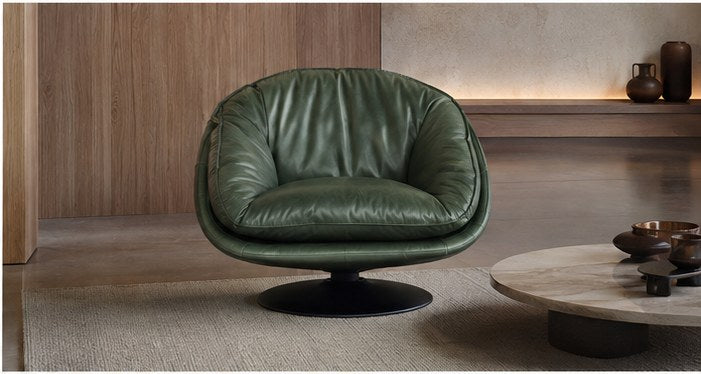 C03 Upholstered Swivel Lounge Chair - interior setting