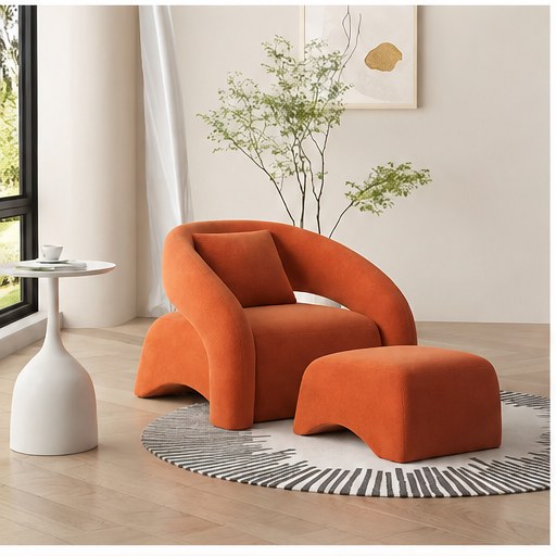 C05 Upholstered Lounge Chair in a realistic lifestyle setting
