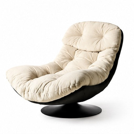 C08 Upholstered Swivel Lounge Chair - front three-quarter product view