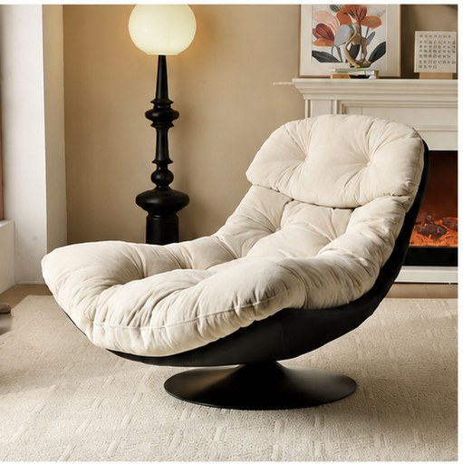 C08 Upholstered Swivel Lounge Chair in a realistic lifestyle setting