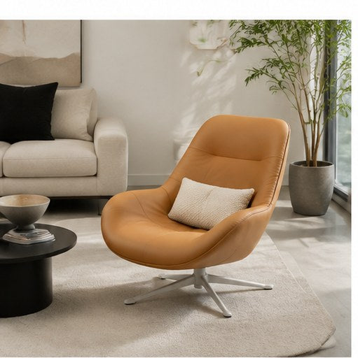 C09 Upholstered Swivel Lounge Chair in a realistic lifestyle setting