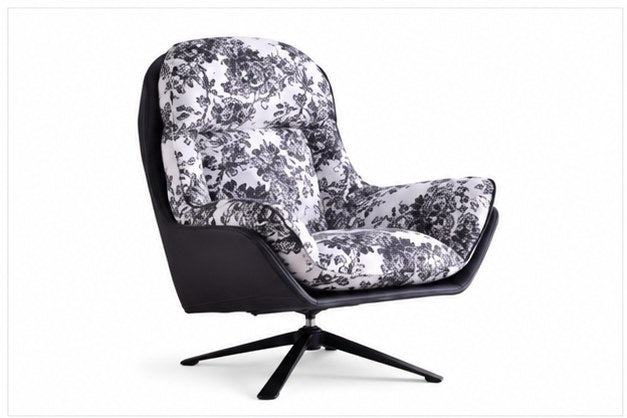 C10 Upholstered Swivel Lounge Chair - front three-quarter product view