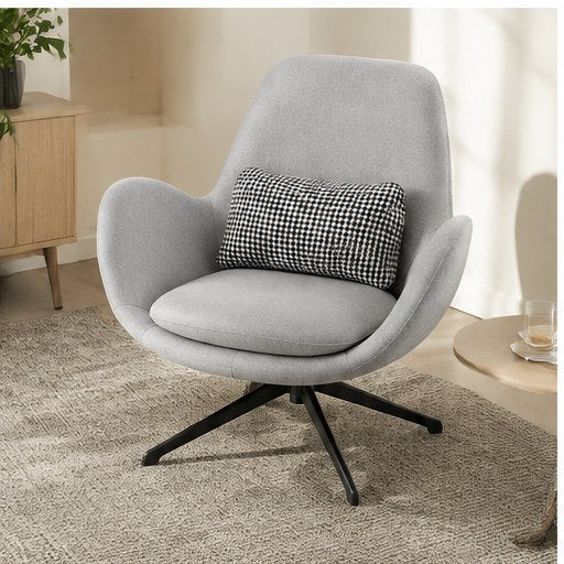 C12 Upholstered Swivel Lounge Chair in a realistic lifestyle setting