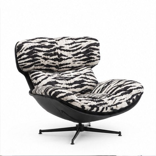 C16 Upholstered Swivel Lounge Chair - front three-quarter product view
