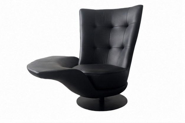 C18 Upholstered Swivel Lounge Chair - front three-quarter product view