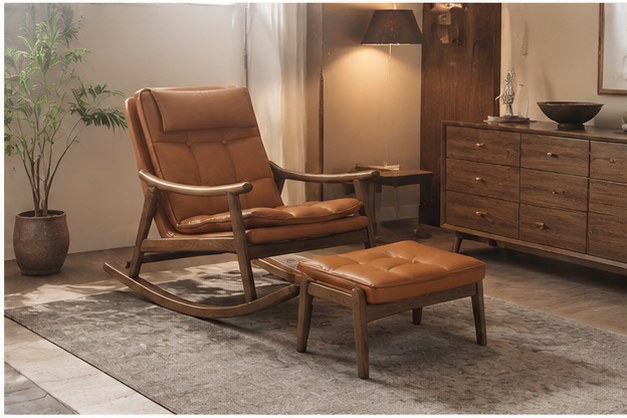 C21 Upholstered Rocking Lounge Chair - interior setting