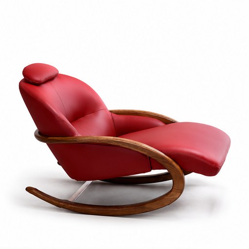 C25 Upholstered Rocking Lounge Chair - front three-quarter product view