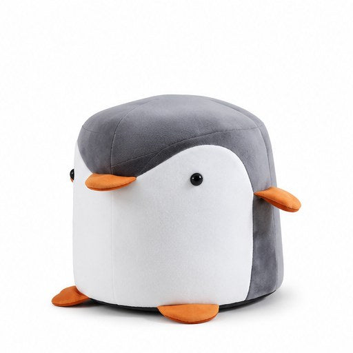 Penguin-Shaped Kids Stool - front three-quarter product view