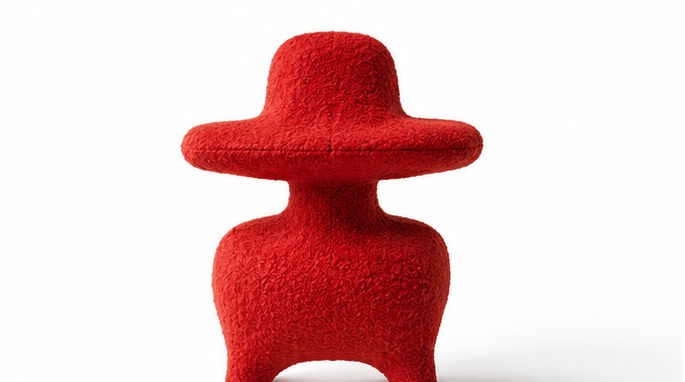 Duck-Shaped Accent Chair - front three-quarter product view