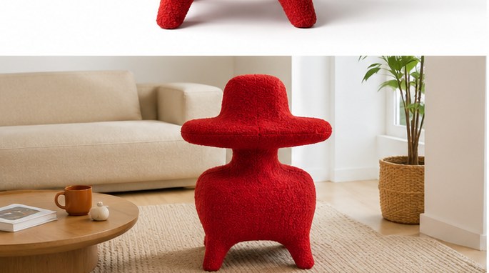 Duck-Shaped Accent Chair in a realistic lifestyle setting