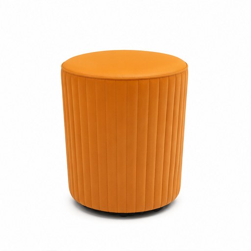 Upholstered Vanity Stool - front three-quarter product view