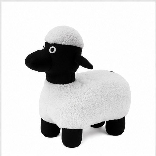 Sheep-Shaped Kids Stool - front three-quarter product view