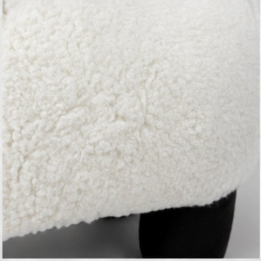 Sheep-Shaped Kids Stool - upholstery detail