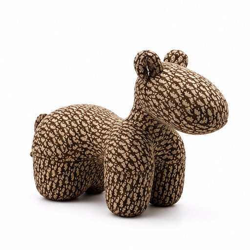 Pony-Shaped Accent Chair - front three-quarter product view