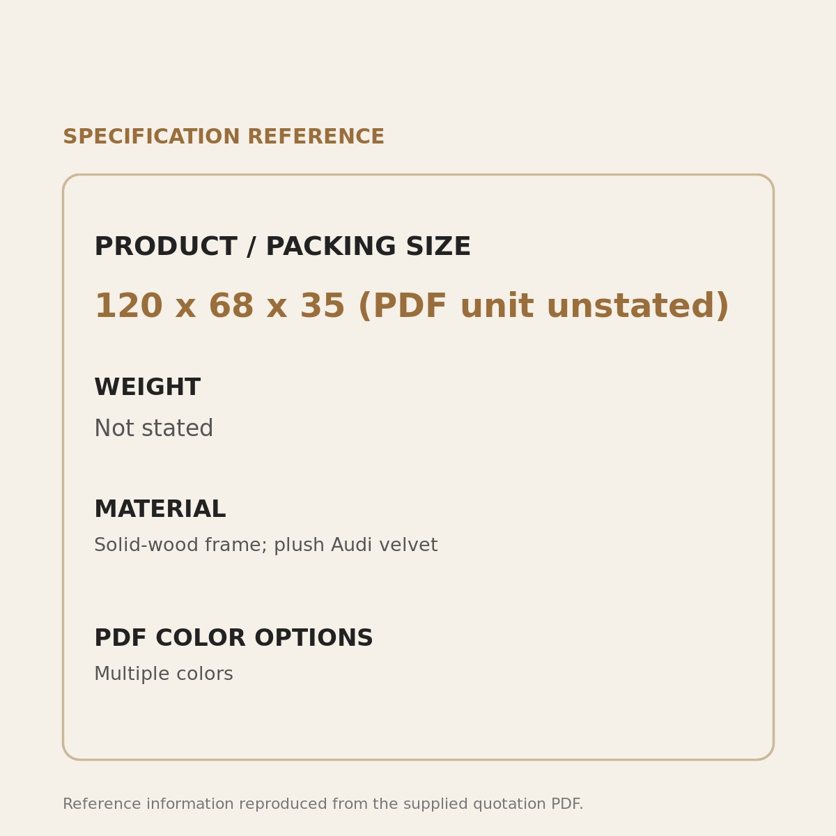 Deer-Shaped Kids Bench - source dimensions and specification reference