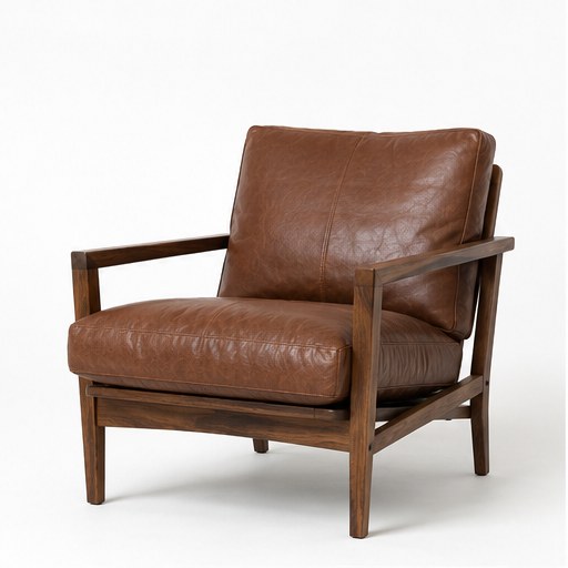 Hank Upholstered Lounge Chair - front three-quarter product view