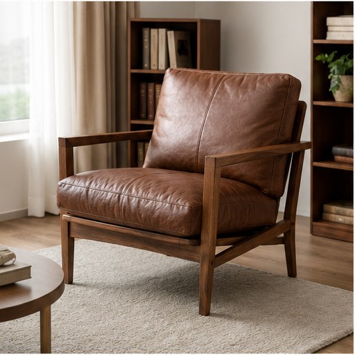 Hank Upholstered Lounge Chair in a realistic lifestyle setting