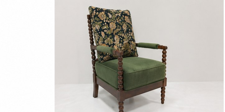 Pearl Upholstered Lounge Chair - front three-quarter product view