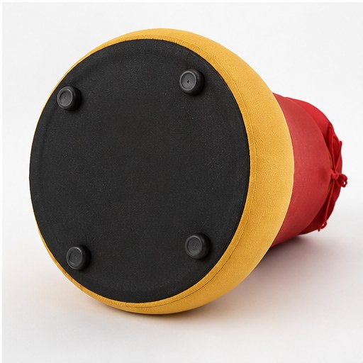 Drawstring Pouf Ottoman - construction detail