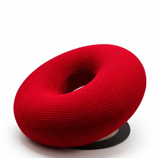 Round-Ear Sculptural Accent Chair - front three-quarter product view