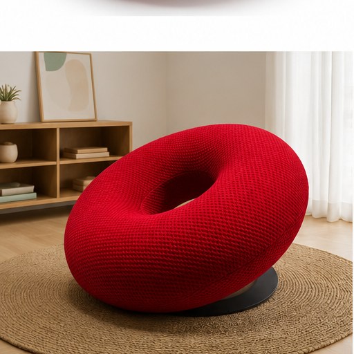 Round-Ear Sculptural Accent Chair in a realistic lifestyle setting