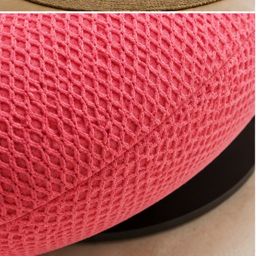 Round-Ear Sculptural Accent Chair - upholstery detail